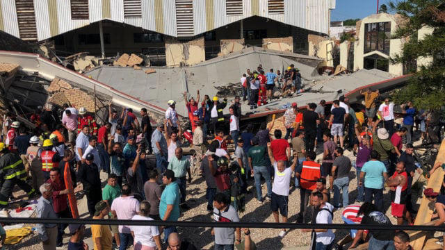 Atiende el Gobierno de Tamaulipas la emergencia en Ciudad Madero y aplica el Plan DN-III por el derrumbe del techo de una iglesia.