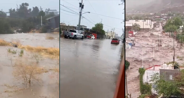 tormenta La tormenta tropical lamada Hilary ha traido fuertes inundaciones en el Sur de California, y los desiertos de Baja California y Arizona.