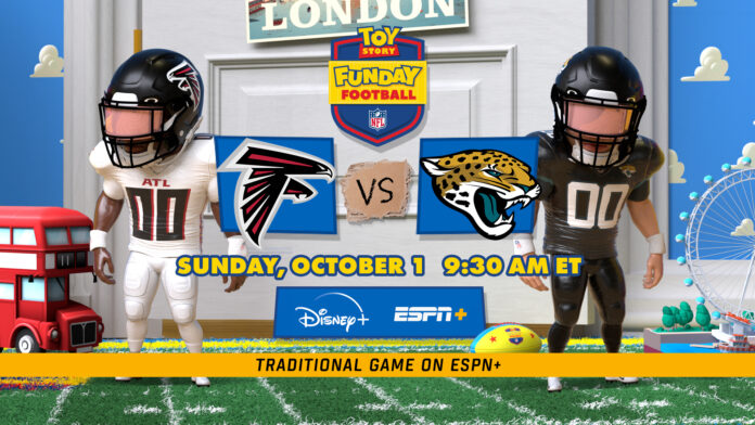 El partido en Londres entre Atlanta y Jacksonville tendrá una transmisión animada simultánea desde la habitación de Andy