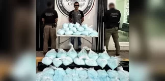 Un enorme cargamento de fentanilo que sería enviado a la frontera norte de México fue hallado oculto en un compartimento de un tráiler