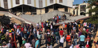 Atiende el Gobierno de Tamaulipas la emergencia en Ciudad Madero y aplica el Plan DN-III por el derrumbe del techo de una iglesia.