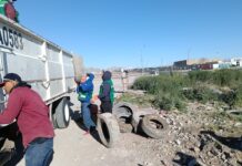 Retiran 565 llantas y 22 toneladas de basura en Villa Residencial del Real