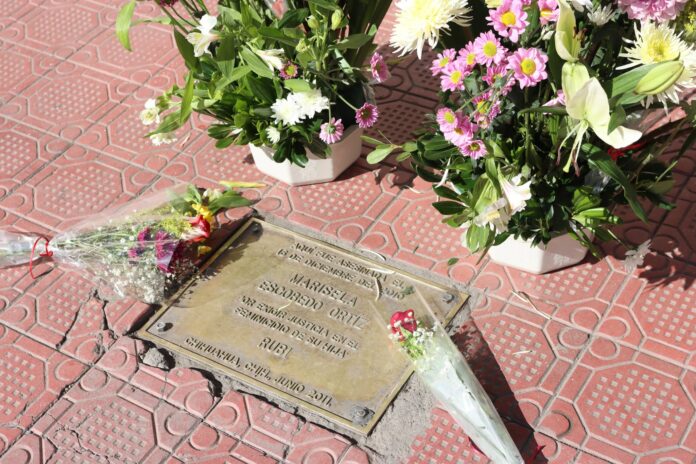 Placa de Marisela Escobedo