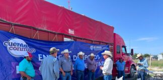 Con nueva entrega, Arturo Zubía suma 380 toneladas de apoyo al campo de Jiménez