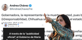 Acusa Andrea Chávez a Maru Campos de desviar 100 mdp en publicidad oficial mientras hunde a Chihuahua en la violencia