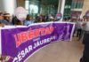 Militantes del PAN cercan Ciudad Judicial: Con mantas y pancartas exigen liberar a César Jáuregui
